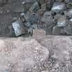 Archaeological evaluation, Trench 5, masonry on doorframe, Allanbank, Duns, Scottish Borders