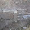 Archaeological evaluation, Trench 5, masonry on doorframe, Allanbank, Duns, Scottish Borders