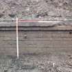 Watching brief, Detail of W facing elevation of E platform, Site 85 Newtongrange Railway Station, Borders Railway Project