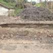 Watching brief, E facing section of W platform, Site 85 Newtongrange Railway Station, Borders Railway Project