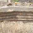 Watching brief, Detail shot of W platform brickwork, Site 85 Newtongrange Railway Station, Borders Railway Project