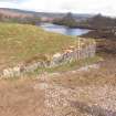 Watching brief, Oblique view of SE face of retaining wall 007, Cullochy Combing Weir, Caledonian Canal, Highland