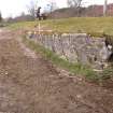 Watching brief, Oblique view of SE face of retaining wall 007, Cullochy Combing Weir, Caledonian Canal, Highland