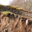 Watching brief, NW end of retaining wall 007, Cullochy Combing Weir, Caledonian Canal, Highland