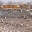 Watching brief, NW-facing section/profile of weir longtitudinally showing clay 003, Cullochy Combing Weir, Caledonian Canal, Highland