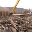 Watching brief, Working shots of the removal of cobbles, Cullochy Combing Weir, Caledonian Canal, Highland