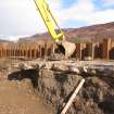 Watching brief, Working shots of the removal of cobbles, Cullochy Combing Weir, Caledonian Canal, Highland