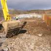 Watching brief, Working shots of the removal of cobbles, Cullochy Combing Weir, Caledonian Canal, Highland