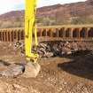 Watching brief, Working shots of the removal of cobbles, Cullochy Combing Weir, Caledonian Canal, Highland