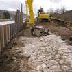 Watching brief, Working shots of the removal of cobbles, Cullochy Combing Weir, Caledonian Canal, Highland