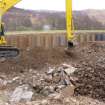 Watching brief, Working shots of levelling of the weir, Cullochy Combing Weir, Caledonian Canal, Highland