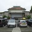 View from north showing outdoor stage area of Music Pavilion and Cafeteria, Pittencrieff Park, Dunfermline