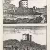 opposite page 36 two engraving s of Inverness Castle, from the SW and NW, the latter showing a seven-arch bridge across the river.