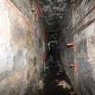 Historic building survey, Boiler house passage, general shot towards the mid section, Leith Academy Primary School, Edinburgh