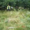 Archaeological evaluation, Pre excavation shot of Structure 1, Aberchalder Burn and Allt A'Choire