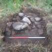 Archaeological evaluation, Structure 2- Slot through W wall, Aberchalder Burn and Allt A'Choire