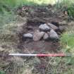 Archaeological evaluation, Structure 2- Slot through W wall- detail, Aberchalder Burn and Allt A'Choire