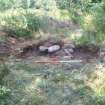 Archaeological evaluation, Structure 2- location of slot W wall, Aberchalder Burn and Allt A'Choire