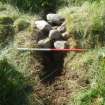 Archaeological evaluation, Structure 2- Slot through E wall, Aberchalder Burn and Allt A'Choire