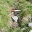 Archaeological evaluation, Structure 4- Slot through N wall, Aberchalder Burn and Allt A'Choire