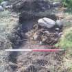 Archaeological evaluation, Structure 2- slot through W wall, Aberchalder Burn and Allt A'Choire