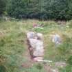 Archaeological evaluation, General shot showing location of Structures 1 and 4, Aberchalder Burn and Allt A'Choire