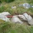 Archaeological evaluation, Slot through Structure 4- detail, Aberchalder Burn and Allt A'Choire