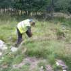 Archaeological evaluation, Working shot of Structure 4, Aberchalder Burn and Allt A'Choire