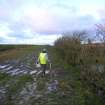 Field survey, Trackway merging into made ground, access route A, South West Scotland Renewables Project