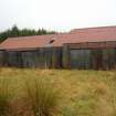 Field survey, Site 113, Moor farmstead, corrugated iron clad shed, South West Scotland Renewables Project