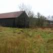 Field survey, Site 113, Moor farmstead, corrugated iron clad shed, South West Scotland Renewables Project