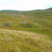 Cultural heritage assessment, Site 1 general shot of shielings, Balliemeanoch Wind Farm, Argyll and Bute