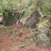 Field survey, Site 21 F3 showing natural stone, Glen App Wind Farm, South of Ballantrae, South Ayrshire