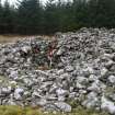 Field survey, Site 6 hollow at centre of cairn, Glen App Wind Farm, South of Ballantrae, South Ayrshire