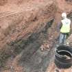 Watching brief, Drainage track working shot, Path Brae, Kirkliston