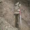 Archaeological evaluation, Trench 1 showing box drain 004, Merchiston Castle School, 294 Colinton Road, Edinburgh