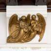 Detail of angel corbel in ground floor dining room.