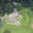 Oblique aerial view of Kildrummy Castle.