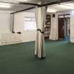 Interior view showing ground-floor hostel room from north-west, in Mosque, Forth Street, Glasgow.