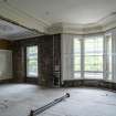 Interior view from north-west showing North Room on first floor of No 18 Belhaven Terrace West, Glasgow.