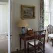 Interior view showing Corner Bedroom on second floor, with turret on left, Brechin Castle.