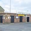 General view of the south east turnstiles taken from the south east.