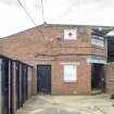 General view of the north west toilets, First Aid and Radio Hospital taken from the east.