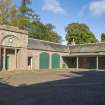 General view from the south-west showing courtyard at Stables, Brechin Castle.