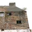 Historic building survey, W-facing elevation, general view of the first and second floor fenestration at the S end, Pathbrae Maltings Building, Kirkliston