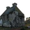 Historic building survey, E and N-facing elevations, general view, Pathbrae Maltings Building, Kirkliston