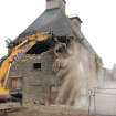 Demolition watching brief, S-facing elevation during demolition, Pathbrae Maltings Building, Kirkliston