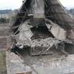 Demolition watching brief, S-facing elevation removed to first floor level, Pathbrae Maltings Building, Kirkliston