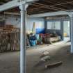 Interior. East Block, Morgan Road, former jute dressing area below mezzanine level  (centred at NGR NO 41342 31217).
