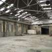 Interior. East block of Taybank Works, Morgan Street, works area (centred at NGR: NO 41314 31264), from north east and added around 1921. Note the blocked windows: this would have been an external wall prior to buildings added to north.